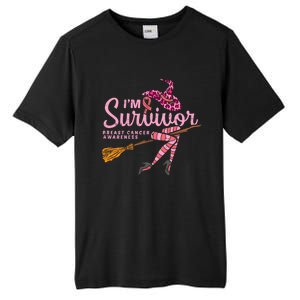 Witch Im A Survivor Halloween Breast Cancer Awareness Tall Fusion ChromaSoft Performance T-Shirt