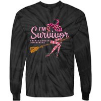 Witch Im A Survivor Halloween Breast Cancer Awareness Tie-Dye Long Sleeve Shirt