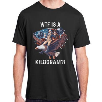 Wtf Is A Kilogram Funny 4th Of July Patriotic Eagle Usa Adult ChromaSoft Performance T-Shirt