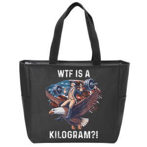 Wtf Is A Kilogram Funny 4th Of July Patriotic Eagle Usa Zip Tote Bag