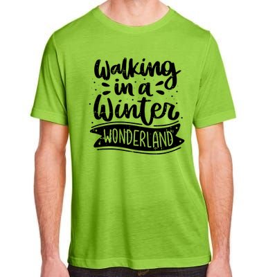 Walking In A Winter Wonderland Christmas Pajama Snow Xmas Adult ChromaSoft Performance T-Shirt