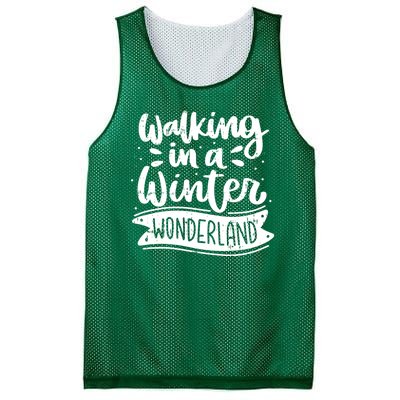 Walking In A Winter Wonderland Christmas Pajama Snow Xmas Mesh Reversible Basketball Jersey Tank