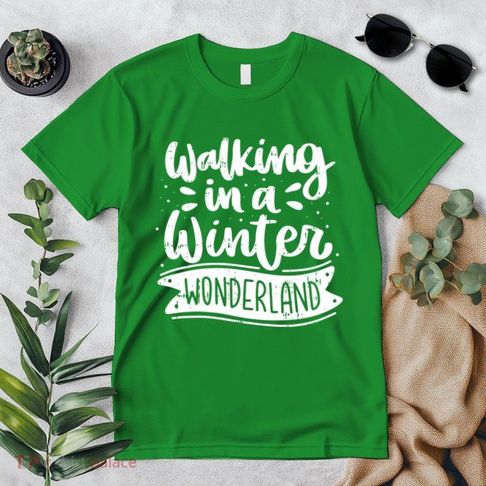 Walking In A Winter Wonderland Christmas Pajama Snow Xmas Premium T-Shirt
