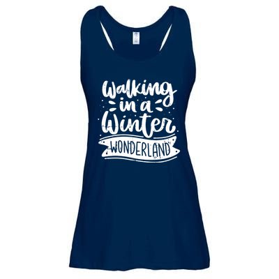 Walking In A Winter Wonderland Christmas Pajama Snow Xmas Ladies Essential Flowy Tank