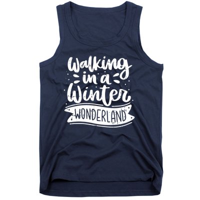 Walking In A Winter Wonderland Christmas Pajama Snow Xmas Tank Top