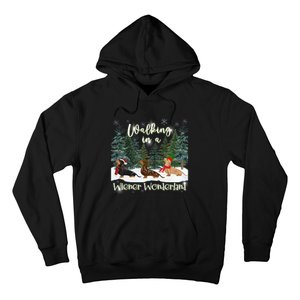 Walking In A Wiener Wonderland Dachshund Trio Hoodie