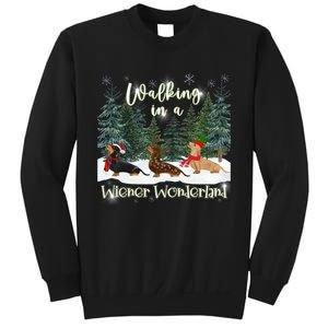 Walking In A Wiener Wonderland Dachshund Trio Sweatshirt