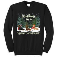 Walking In A Wiener Wonderland Dachshund Trio Sweatshirt