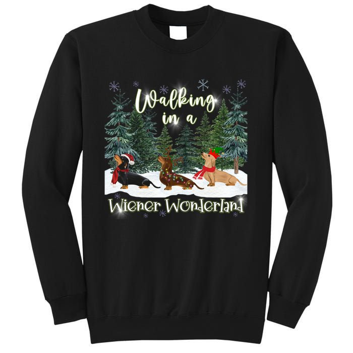 Walking In A Wiener Wonderland Dachshund Trio Sweatshirt