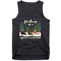 Walking In A Wiener Wonderland Dachshund Trio Tank Top