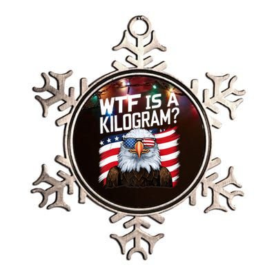 Wtf Is A Kilogram Funny 4th Of July Patriotic Eagle Metallic Star Ornament