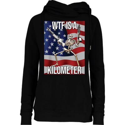 WTF Is A Kilometer Womens Funnel Neck Pullover Hood