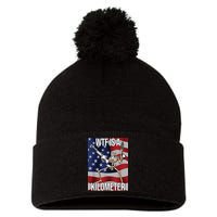WTF Is A Kilometer Pom Pom 12in Knit Beanie