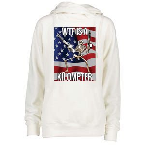 WTF Is A Kilometer Womens Funnel Neck Pullover Hood