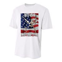 WTF Is A Kilometer Youth Performance Sprint T-Shirt