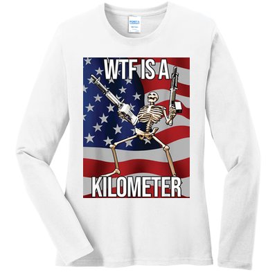WTF Is A Kilometer Ladies Long Sleeve Shirt