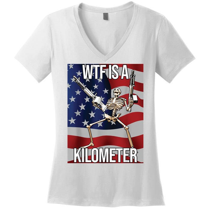 WTF Is A Kilometer Women's V-Neck T-Shirt
