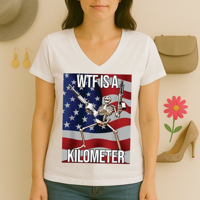WTF Is A Kilometer Women's V-Neck T-Shirt