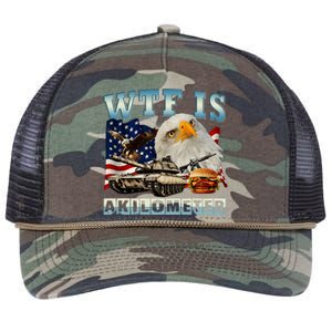 Wtf Is A Kilometer Eagle Badge American Signature Burger Retro Rope Trucker Hat Cap