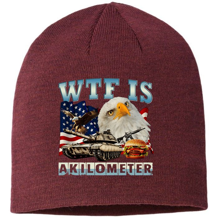 Wtf Is A Kilometer Eagle Badge American Signature Burger Sustainable Beanie