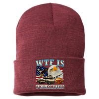 Wtf Is A Kilometer Eagle Badge American Signature Burger Sustainable Knit Beanie