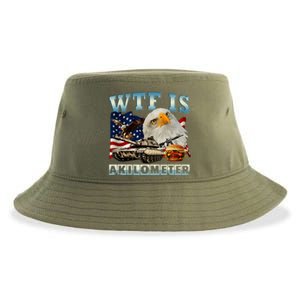 Wtf Is A Kilometer Eagle Badge American Signature Burger Sustainable Bucket Hat