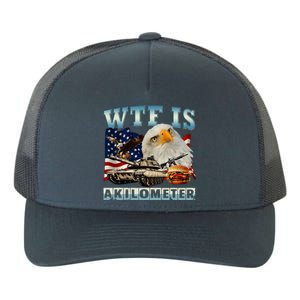 Wtf Is A Kilometer Eagle Badge American Signature Burger Yupoong Adult 5-Panel Trucker Hat