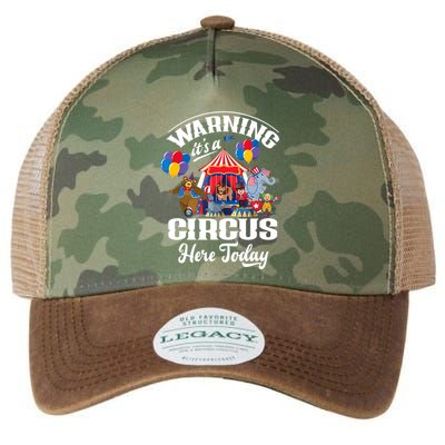 Warning It'S A Circus Here Today Carnival Birthday Party Legacy Tie Dye Trucker Hat