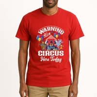 Warning It'S A Circus Here Today Carnival Birthday Party Tall T-Shirt