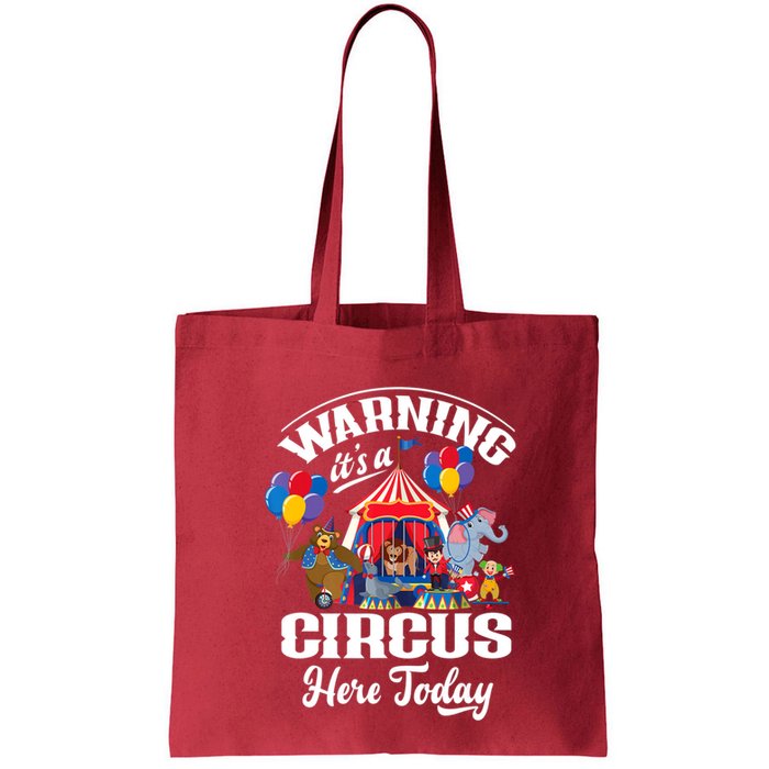 Warning It'S A Circus Here Today Carnival Birthday Party Bag