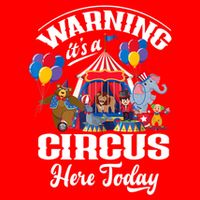 Warning It'S A Circus Here Today Carnival Birthday Party 25L Jumbo Tote