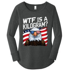 Wtf Is A Kilogram4th Of July Patriotic Eagle Women's Perfect Tri Tunic Long Sleeve Shirt