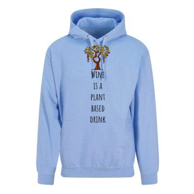 Wine Is A Plant Based Drink Unisex Surf Hoodie