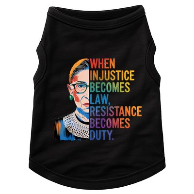 When Injustice Becomes Law Resistance Becomes Duty Rbg Quote Doggie Tank