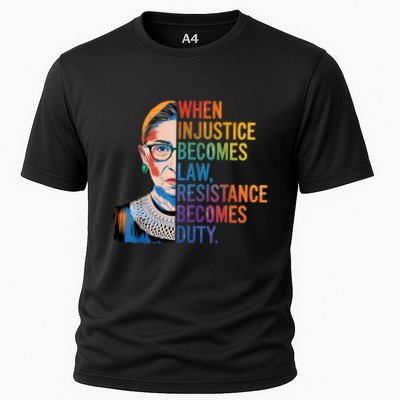When Injustice Becomes Law Resistance Becomes Duty Rbg Quote Performance Shirt