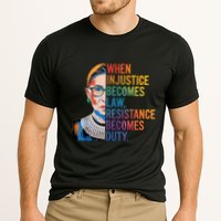 When Injustice Becomes Law Resistance Becomes Duty Rbg Quote Cooling Performance Crew T-Shirt