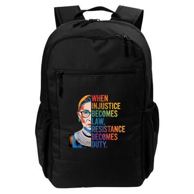 When Injustice Becomes Law Resistance Becomes Duty Rbg Quote Backpack