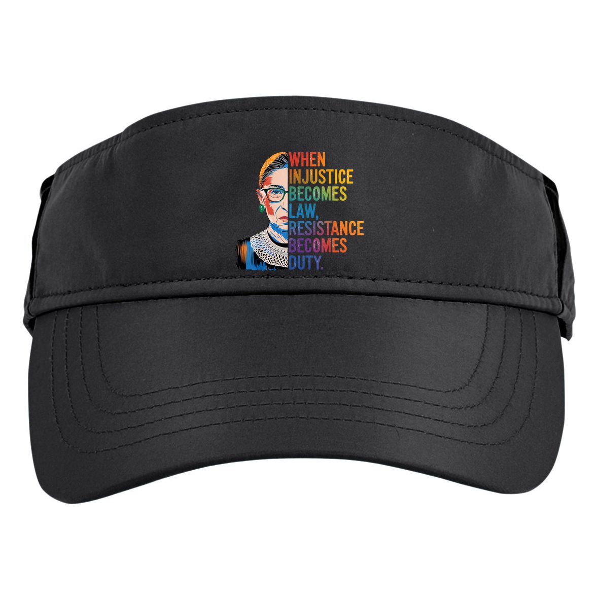 When Injustice Becomes Law Resistance Becomes Duty Rbg Quote Adult Drive Performance Visor