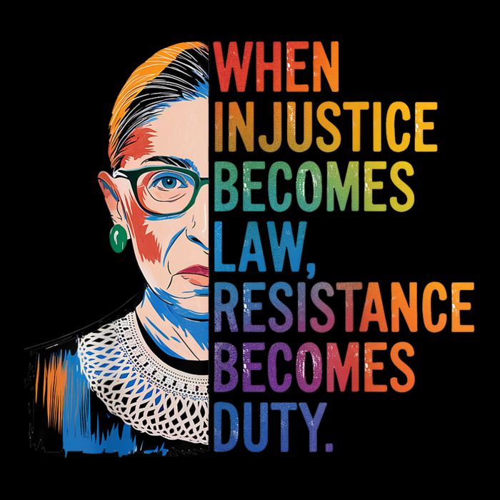 When Injustice Becomes Law Resistance Becomes Duty Rbg Quote Drawstring Bag