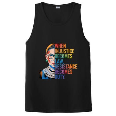 When Injustice Becomes Law Resistance Becomes Duty Rbg Quote PosiCharge Competitor Tank