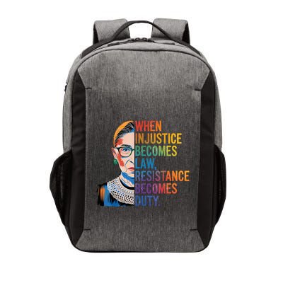When Injustice Becomes Law Resistance Becomes Duty Rbg Quote Vector Backpack