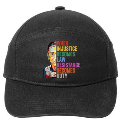When Injustice Becomes Law Resistance Becomes Duty 7-Panel Snapback Hat