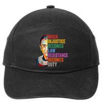 When Injustice Becomes Law Resistance Becomes Duty 7-Panel Snapback Hat