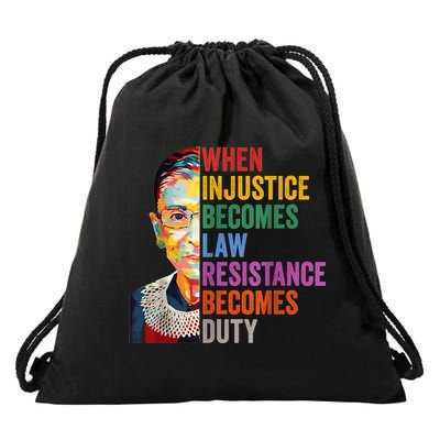 When Injustice Becomes Law Resistance Becomes Duty Drawstring Bag