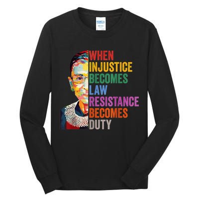 When Injustice Becomes Law Resistance Becomes Duty Tall Long Sleeve T-Shirt