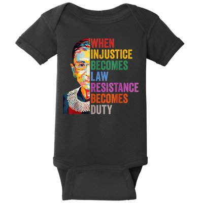 When Injustice Becomes Law Resistance Becomes Duty Baby Bodysuit