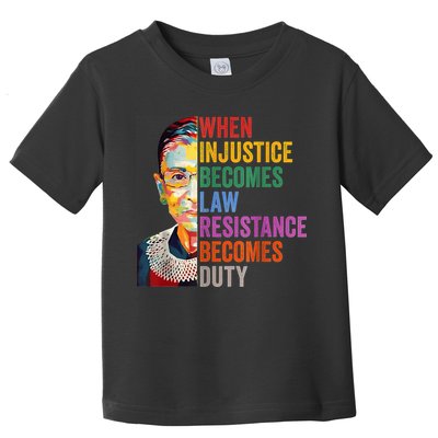 When Injustice Becomes Law Resistance Becomes Duty Toddler T-Shirt