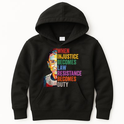 When Injustice Becomes Law Resistance Becomes Duty Kids Hoodie