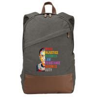When Injustice Becomes Law Resistance Becomes Duty Cotton Canvas Backpack