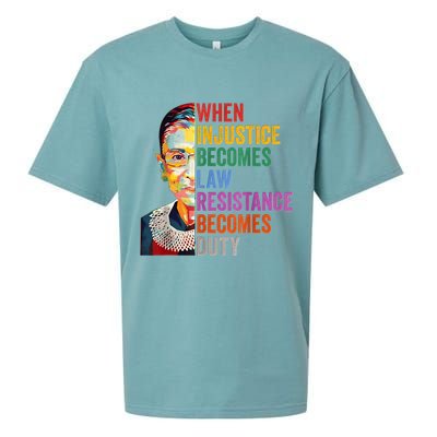 When Injustice Becomes Law Resistance Becomes Duty Sueded Cloud Jersey T-Shirt